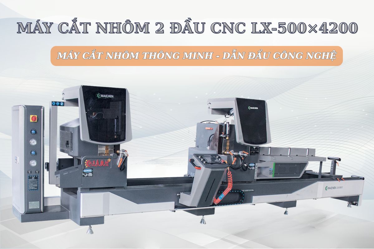 Máy cắt nhôm 2 đầu tự động