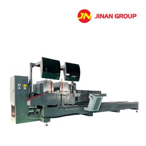 Máy cắt nhôm 2 đầu CNC lưỡi cắt 550 bệ đúc