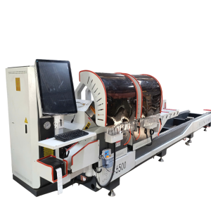 Máy cắt nhôm 2 đầu ngoại tuyến lưỡi 550