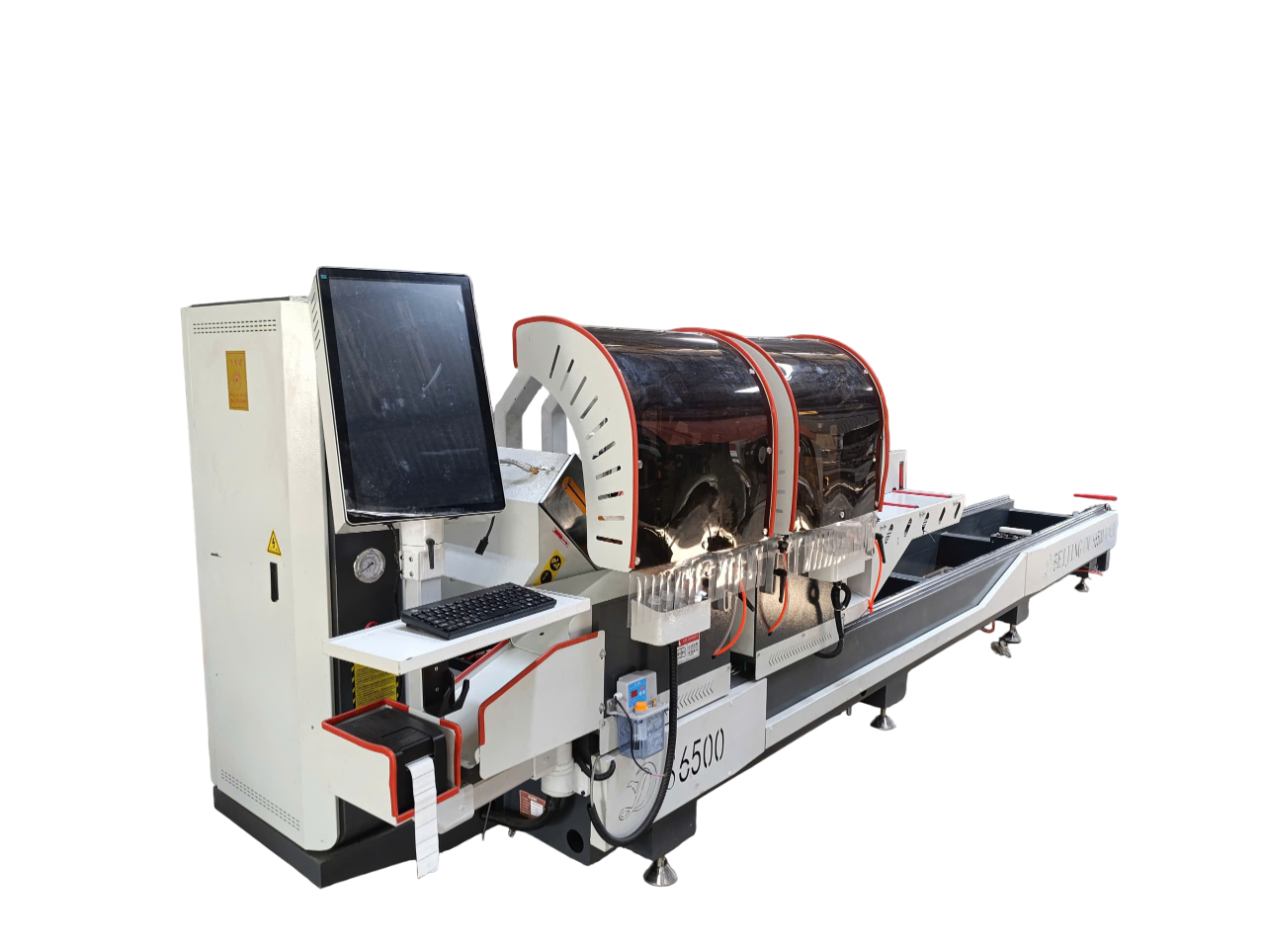 Máy cắt nhôm 2 đầu ngoại tuyến lưỡi 550