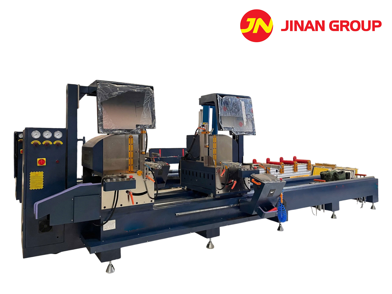 Máy cắt nhôm 2 đầu CNC lưỡi 600 cắt ngửa